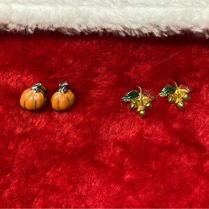 2/$12 Fall Pumpkin and Acorn Earrings
